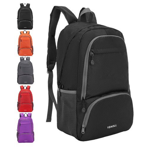 YZAOLL 30L Lightweight Packable Travel Hiking Backpack Daypack Foldable Backpack Water Resistant Daypack for Women Men