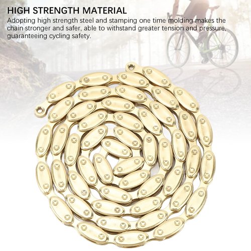 Tbest Chain, High Strength Steel 100 Link Single Speed Chain Replacement for Fixed Gear for BMX