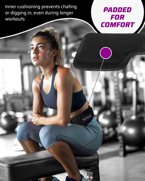 THEFITGUY Women’s Dip Belt – Pull-Ups, Dips & Belt Squats | Hip-Hugging Fit, Padded Comfort & Secure Buckle | No Pinch, No Slide | 2 Straps + 2 Hooks Included