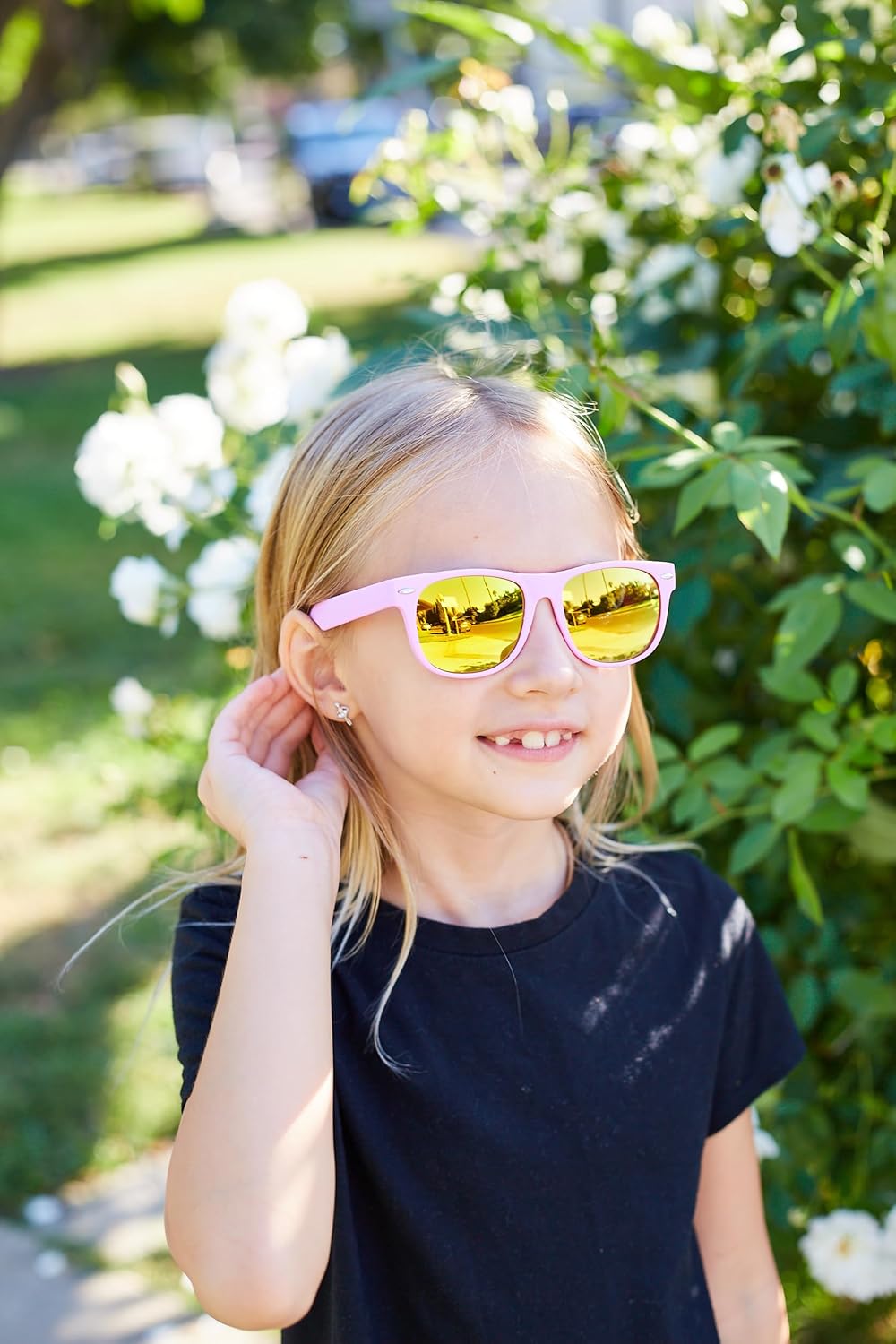 OWL Kids Sunglasses, UV Protected Kids Polarized Sunglasses, Anti-Glare Reflective Mirror Lens Toddler Sunglasses for Kids