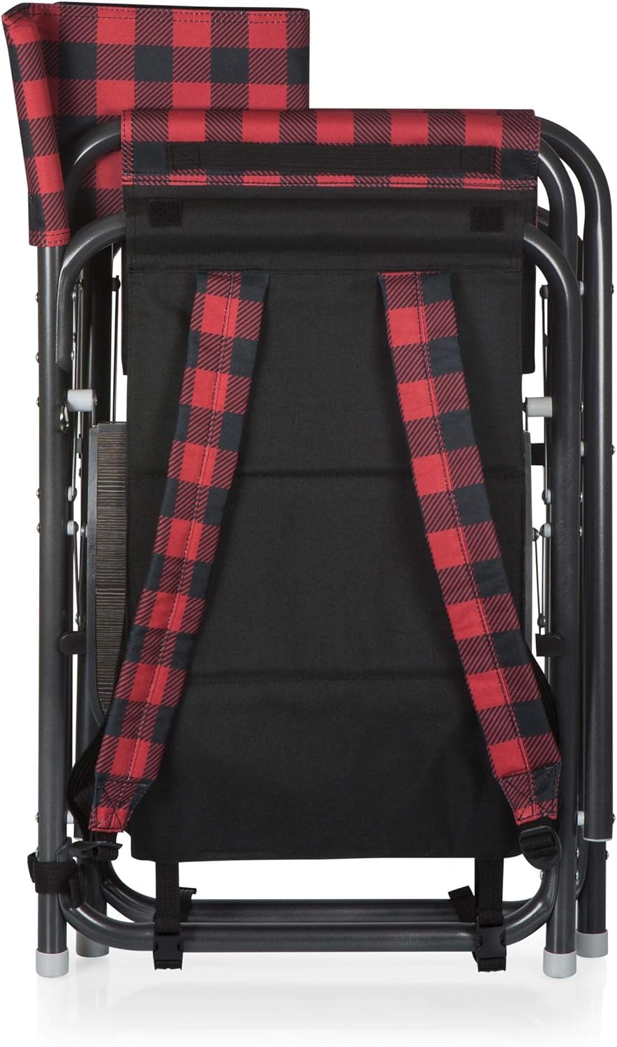 Picnic TIME Outdoor Directors Chair with Side Table, Beach Chair for Adults, Camping Chair with Table