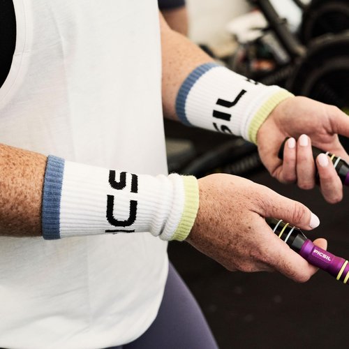 PICSIL - Cotton Sports Wristbands | Absorbent and Breathable | Ideal for Gym, Cross Training, Running and Tennis | Use with Grips | Unisex Design | Purple