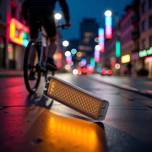 Calsgkspray 4-Piece Yellow Bicycle Pedal Reflector Safety Night Cycling Accessory for Mountain Bike, Road Bike