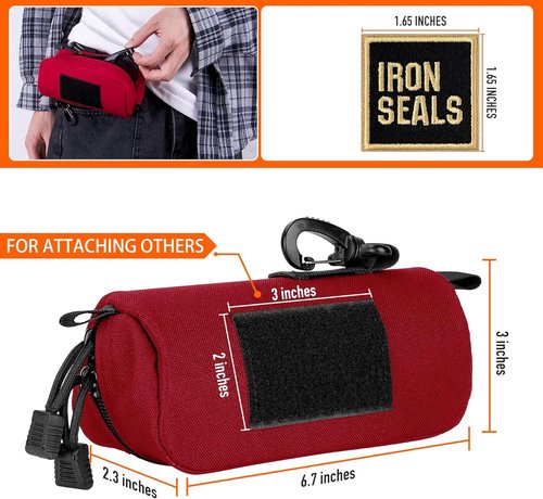 IronSeals Extra Large Tactical Molle Sunglasses Case Anti-Shock Semi-hard Clamshell Glasses Case, X-Large