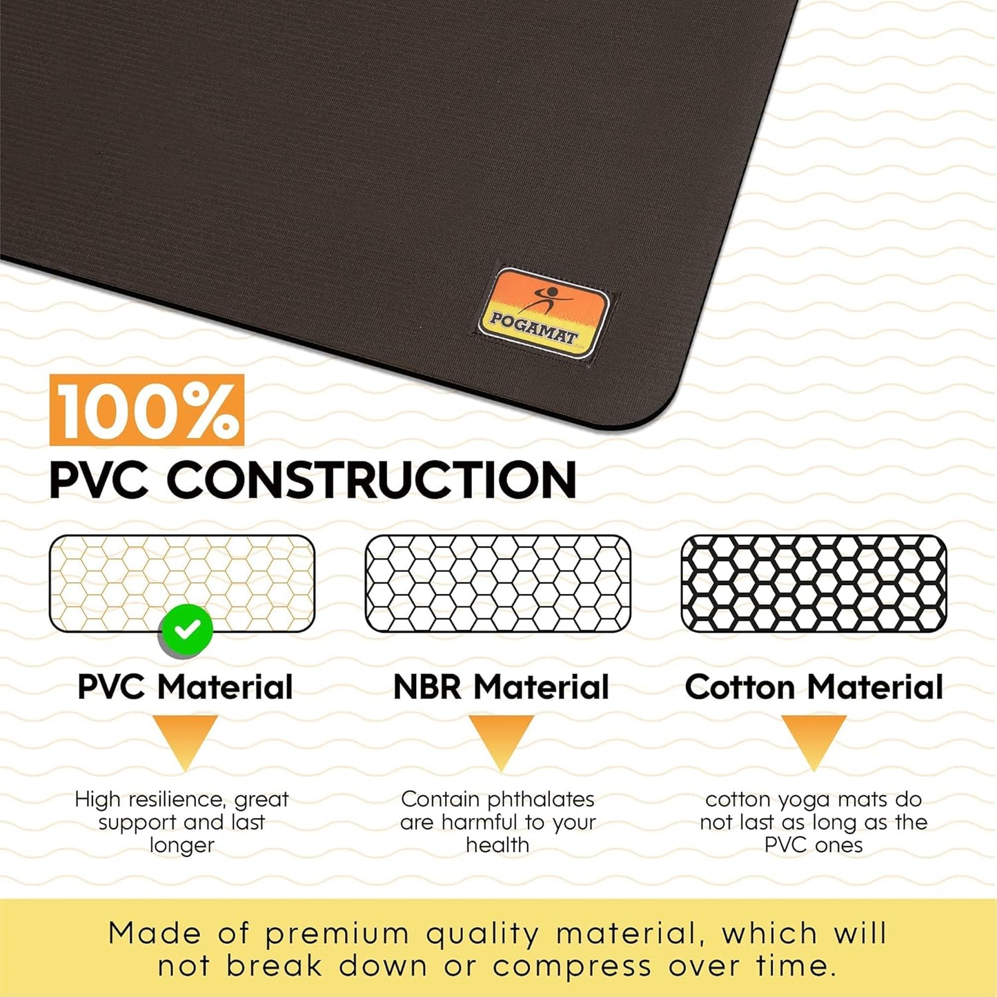 Non-Slip Large Exercise Mat 6’x4’ – 1/4" Thick Workout Mat for Home Gym & Yoga
