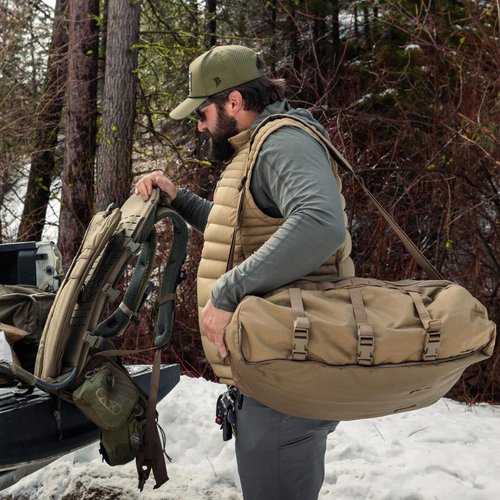 Eberlestock Basin Pack, EMOD System Compatible, Microsuede Storage Pack for Outdoor Adventures, Camo Hunting Backpack, Mainframe Compatible, Duffel Bag, 3,689 C.I. Volume, 24 x 14 x 9.5”, Mountain