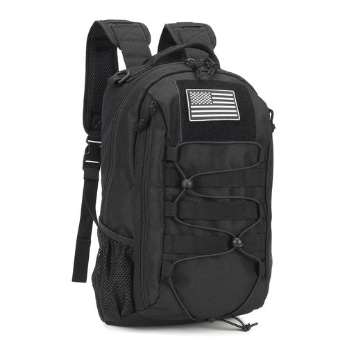 BAIXINGBAGS 20L Mini Small tactical backpack for men, MOLLE System Daypack black gym hunting backpack Comfortable for Hiking Camping