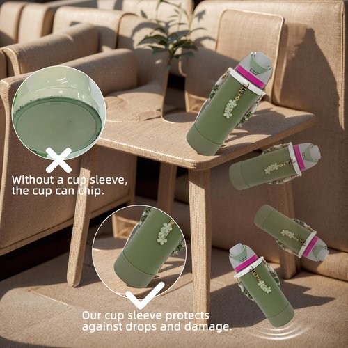 Silicone Boot Set for Owala Water Bottle 24 oz - Includes Water Bottle Handle Strap - Perfect Owala Accessories, Fits Owala Tumbler, Owala Free Sip, for Pink owala (Camo Cool)