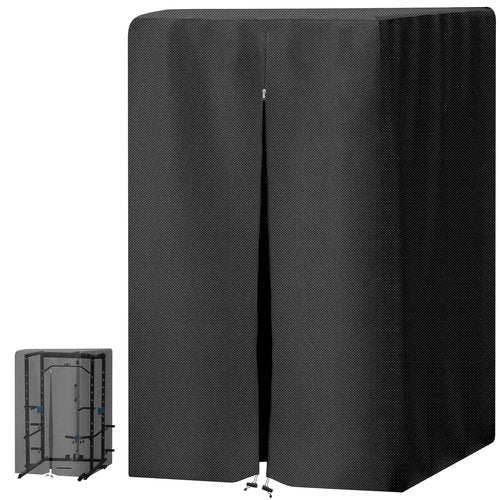 Gym Rack Cover, with Waterproof Zipper,Suitable for Squat Rack/Weight Lifting Rack/Home Gym Workout Equipment Protective Cover,420D Oxford cloth UV protection, Dustproof (55.8" x 40" x 80")