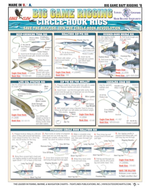 Tightlines Publications Fishermen's Bait Rigging Set #1-7 - Waterproof Quick Reference Guide | Portable & Built to Last | Double-Sided & Easy to Read