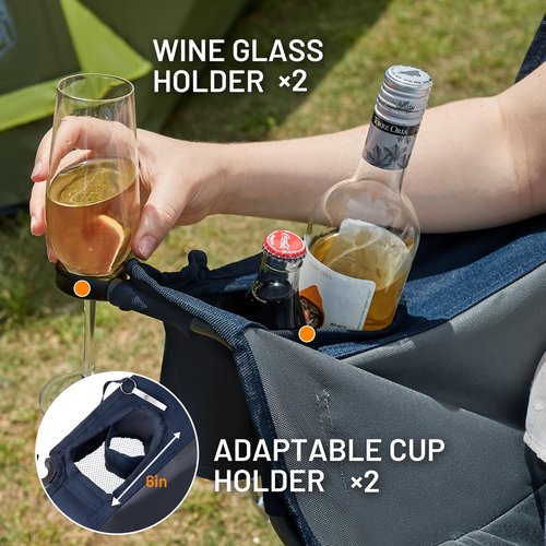 Timber Ridge Double Camping Chair, Heavy Duty Outdoor Folding Camp Couch, Loveseat Camping Chairs Perfect for Campsites, Patio/Lawn, Soccer Games or Other Youth Sports, Supports 600 lbs