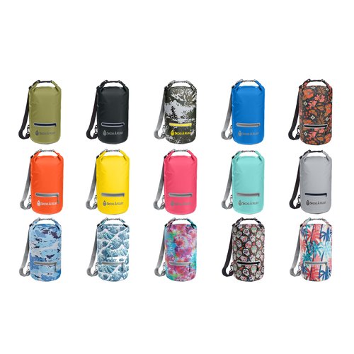 Skog Å Kust DrySak - Roll Top Waterproof Bag for Travel & Outdoors - 20L Hibiscus