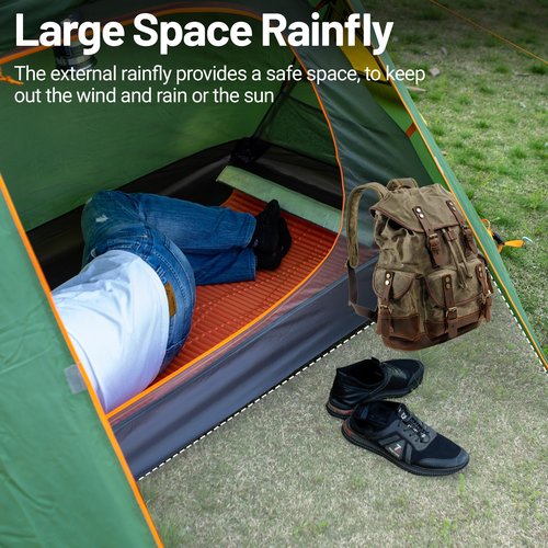 BackpackingTent, 1-Person Camping Tent Lightweight Portable for Hiking Outdoor Camping Beach (Green)