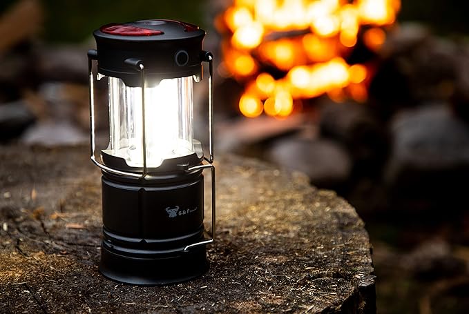 G & F Products 2 Pack 360 LED Lanterns flashlights Emergency Lights with Magnet Base for Super Bright, Long-Lasting Run-time, Battery Powered Outdoor LED Lantern, 200 Lumens