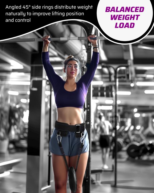 THEFITGUY Women’s Dip Belt – Pull-Ups, Dips & Belt Squats | Hip-Hugging Fit, Padded Comfort & Secure Buckle | No Pinch, No Slide | 2 Straps + 2 Hooks Included