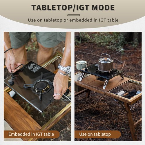 Naturehike Folding IGT Camping Table with Stove & Grill