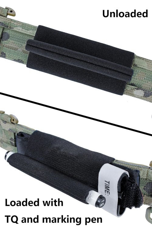 Tourniquet Holder Elastic TQ Holster, Tactical Tourniquet Holder for Duty Belt, TQ Sleeve Pouch Retention Loop Battle Belt Accessories