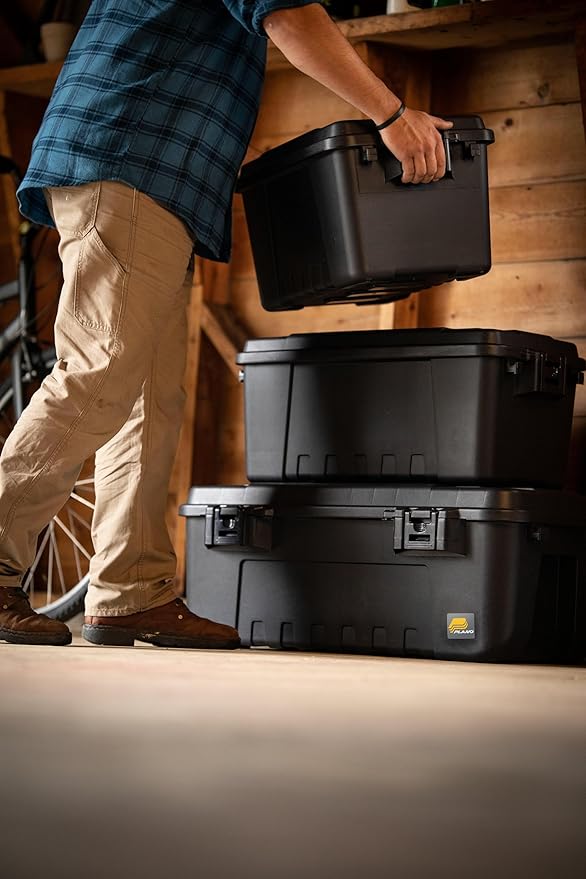Plano Sportsman Trunk, OD Green, Medium, Lockable Storage Box, Airline Approved Sportsman Trunk, Hunting Gear and Ammunition Bin, Heavy-Duty Containers for Camping, 68-Quart
