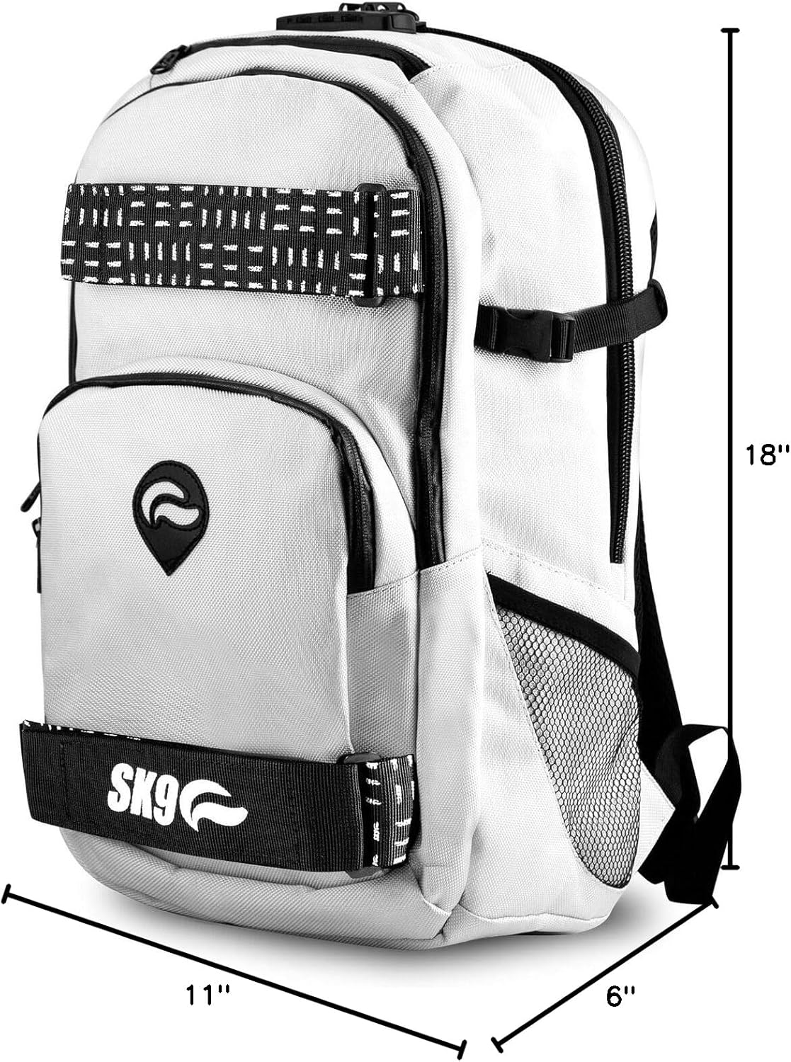 Skunk Nomad Skaters Backpack - Smell Proof - Weather Resistant- With Combination Lock