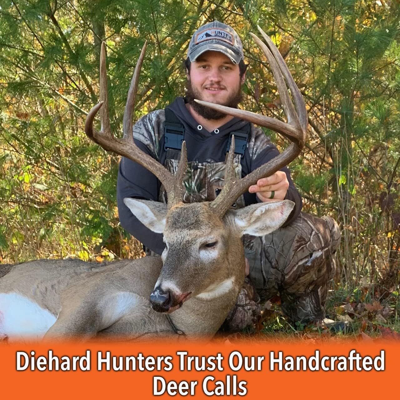 Nationwide Scents Deer Grunt Call and Rattle Bag Combo - Durable, All-Weather Deer Hunting Calls for Whitetail Bucks
