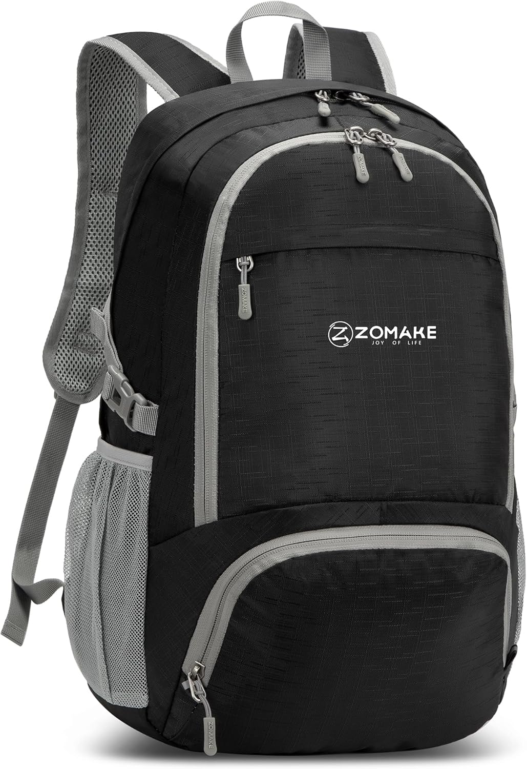 ZOMAKE Lightweight Packable Backpack 30L, Foldable Hiking Backpacks Water Resistant Compact Folding Daypack for Travel(Black)