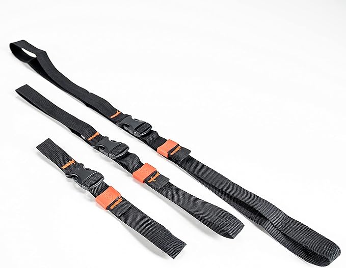 GEAR AID Utility Straps with Side-Release Buckle, Secure and Compress Camping, Biking, Hunting, Boating Gear, Multiple Sizes 1" x 40"