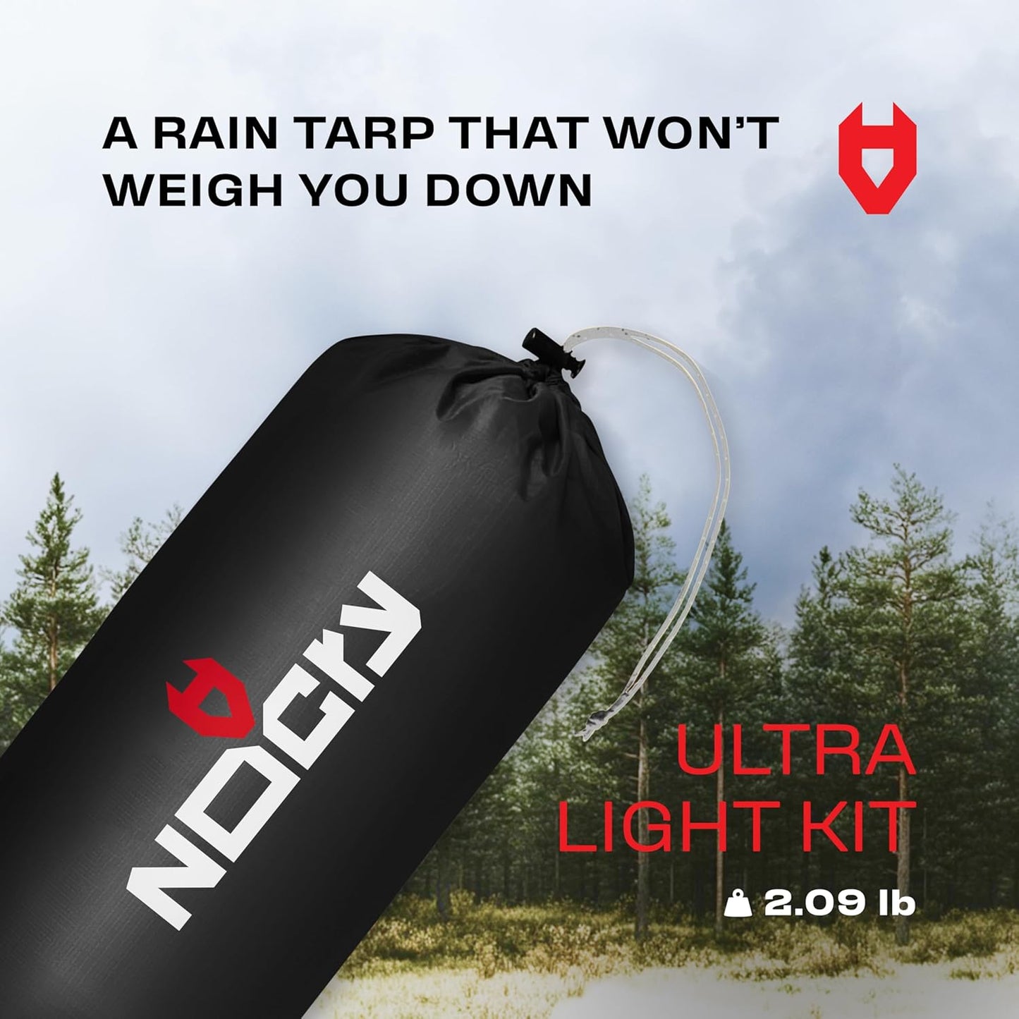Rain Fly12x10 Lightweight Survival Camping Tarp; 100% Waterproof; Makes a Great Backpacking Tarp or Hammock Shelter; Comes in Multiple Colors, Survival Bracelet Included; Grey