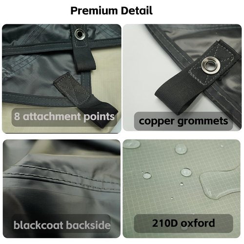 Top Lander Car Awning Camping SUV Sun Shelter Waterproof Universal Tent Canopy Anti-UV for Van Campervan Caravan Truck Vehicle