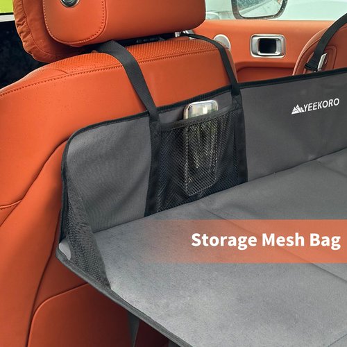 YEEKORO Car Rear Seat Mattress Extension Plate, Foldable Car Back Seat Extender，Portable Mattress for Sleeping, Increase Travel Trunk Space and Car Bed Camping Space for Car, SUV, Model Y/3