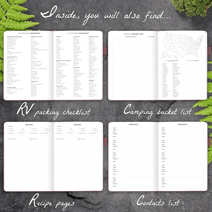 Clever Fox Camping Journal – Camper Log Book & RV Trip Planner – Outdoor Camp Journal & Adventure Travel Notebook – 12 Trips Total, 8 Pages per Trip – Hardcover, A5 Size (Rose Gold)