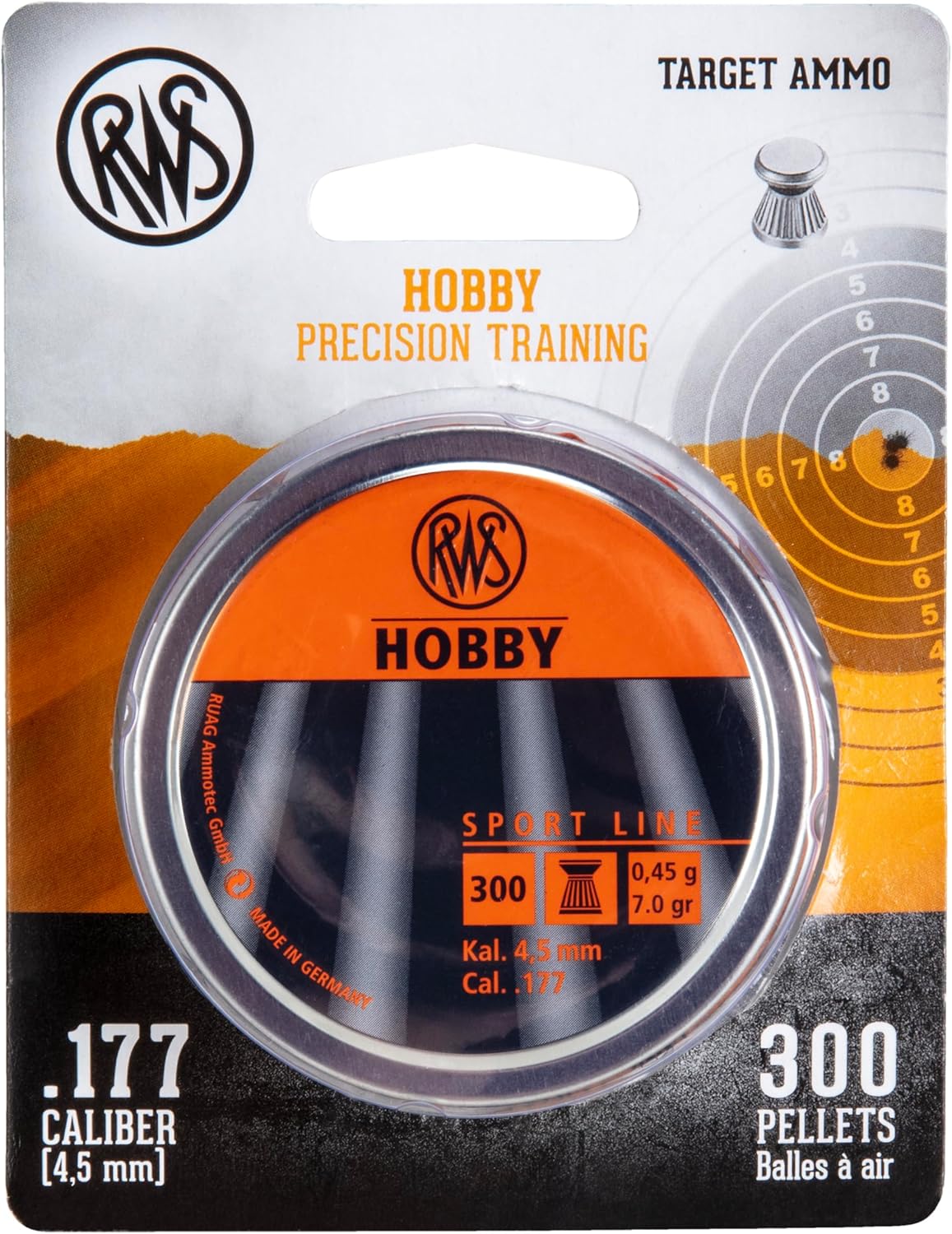 Rheinisch-Westfalische 2317400 RWS Hobby 2317400 Air Gun Ammo .177 Sport Line