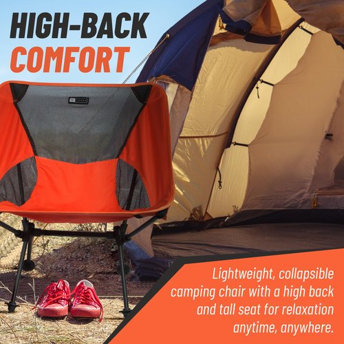 Hummbie Portable Camping Chair - Light Weight Folding Chair with Compact Design for Camping, Backpacking, Hiking, Fishing, Beach or Any Other Outdoor Adventures