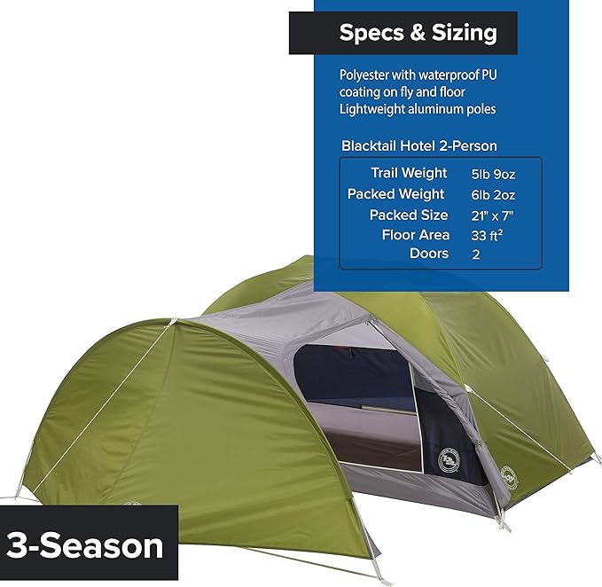 Big Agnes Blacktail & Blacktail Backpacking and Camping Tent