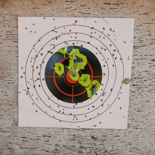 Splatter Target Stickers, 3" Reactive Paper Targets, 250PCS Adhesive Shooting Targets with Fluorescent Yellow Impact for BB Gun, Pellet Gun, Airsoft, Rifle Shooting Practice