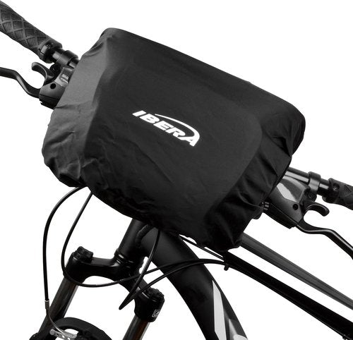 Ibera Bike Handlebar Bag - Water-Resistant Clip-On Bag with Transparent Lid & Shoulder Strap