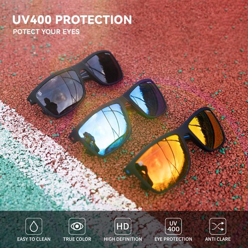 TBEODSP Polarized Sunglasses for Men, Sport Lightweight Sun Glasses with UV Protection for Driving Fishing Golf