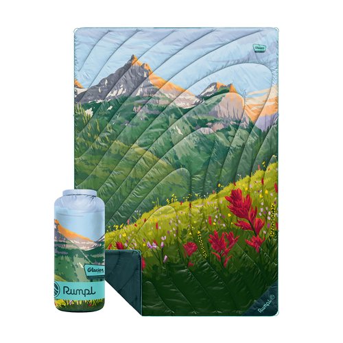Rumpl Original Puffy Glacier National Park Blanket for Camping and Outdoors, V2, Glacier