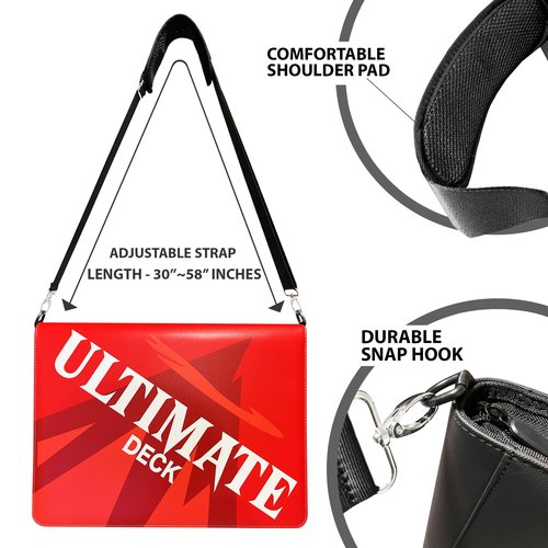 PRO365 1000+ Trading Card Binder + Shoulder Strap! | 16 Pocket Side-Load Sleeves Trading Cards Portfolio | Long-term Binder | Binder For Sports/Comic/Anime Trading Cards (Ultimate w/Strap)