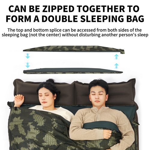 Naturehike Ultralight Sleeping Bag - Envelope Lightweight Portable, Waterproof, Comfort with Compression Sack - Great for 3 Season Traveling, Camping, Hiking, Jungle Green