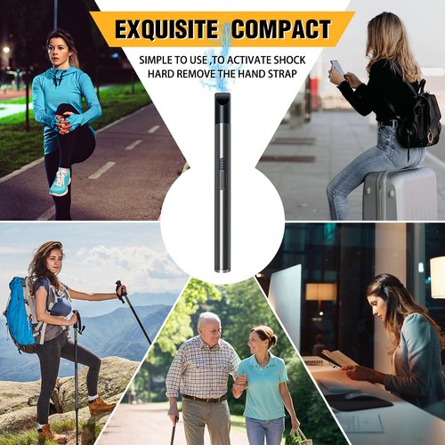 REAX Pain Pen stun Gun for self Defense - Tactical Stun Pen for Women and Men, Mini Stun Gun USB Rechargeable Compact and Concealable for Protection (Black)