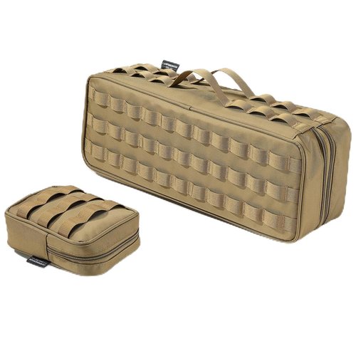 CAMPINGMOON Tactical Admin Molle Pouch Military Camping Tool Bag Storage Case for Peg Hammer Lantern Coyote BG-40