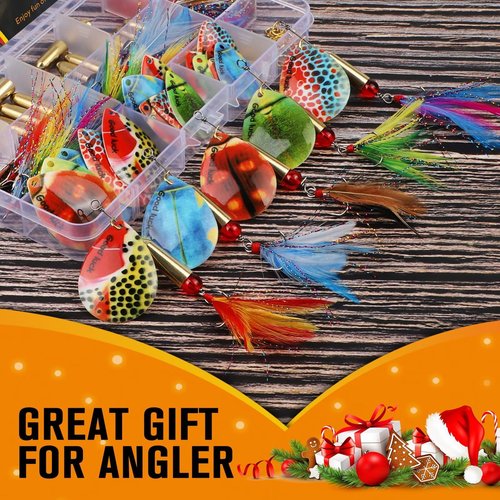 Dovesun Spinner Making Kit DIY Fishing Lure Making Kit Fishing Gifts for Fisherman Inline Spinner Baits with Colorful Spinner Blades B-155PCS-Beetle Blades-Inline Spinner Making Kit