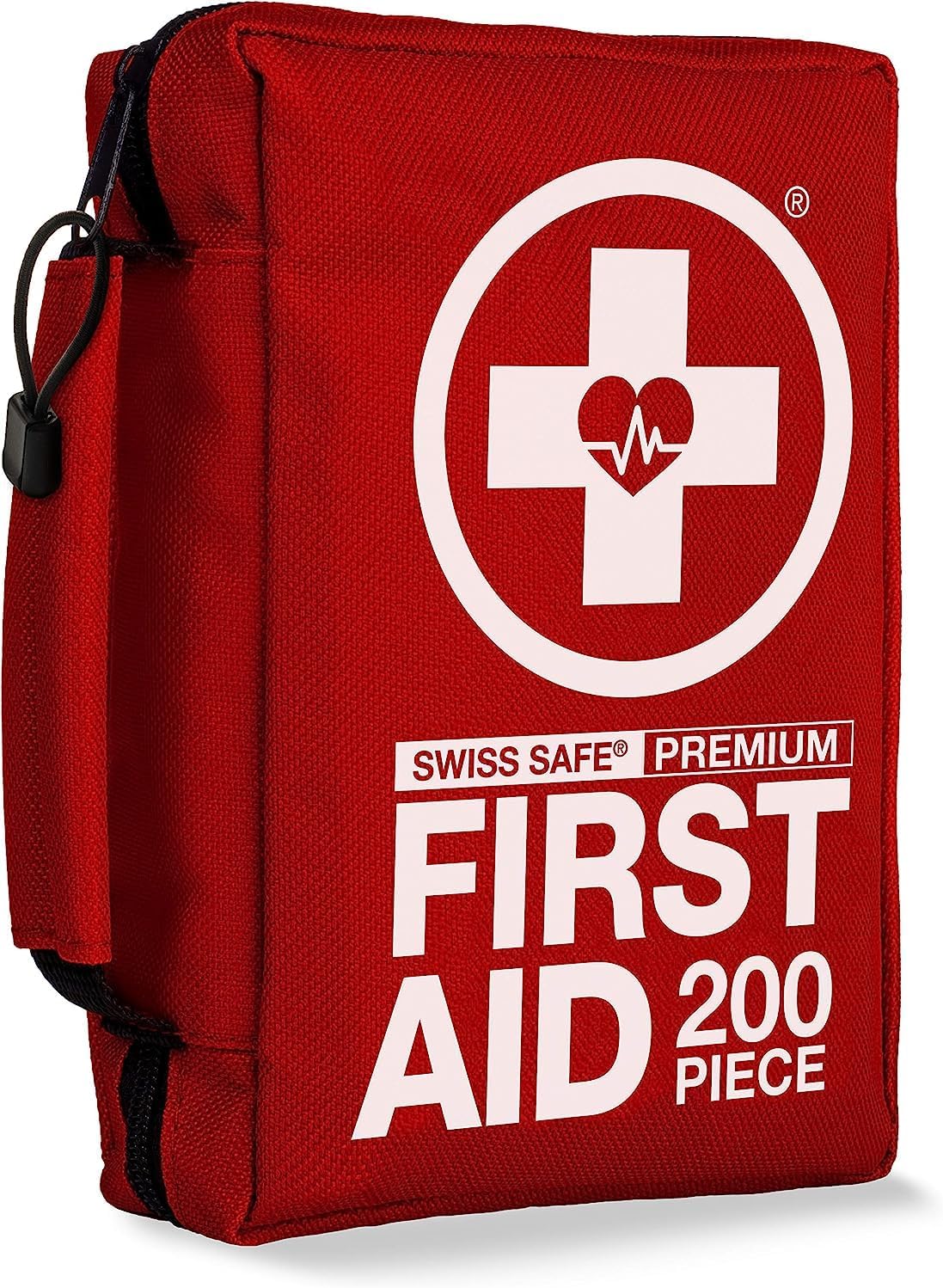 Swiss Safe 2-in-1 First Aid Kit for Car, Travel & Home, Businesses - Bonus Mini Kit for Medical Emergency Aid, Survival, Camping - 64 Piece, Travel FAK
