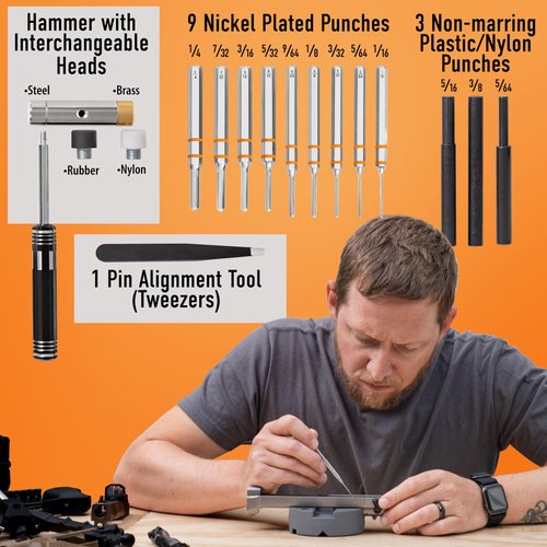 Wild Shot Deluxe Gun Cleaning/Gunsmithing Kit - Aluminum Bullet-Shaped Storage Case, Brass Rods, Wire Brushes, Mops, Adaptors, Slotted Patch Holders, Patches, Brush, Cleaning Pick, Empty Oil Bottle
