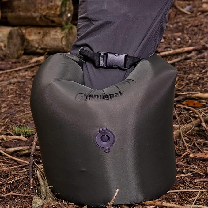 Snugpak Dri-Sak with Air Valve, Waterproof Storage Bag with Roll and Clip Seal, 40 Liter, Coyote
