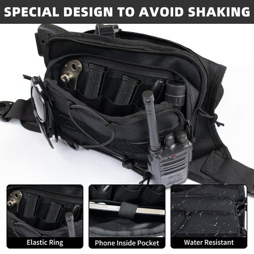 Outdoor Sports Chest Bag for Men with Phone Holder, Breathable Running Chest Pack Fits Most Pistols,EDC Travel Running Vest Pouch, Tactical Chest Bag for Hiking, Workout, Cycling and Walking Dog
