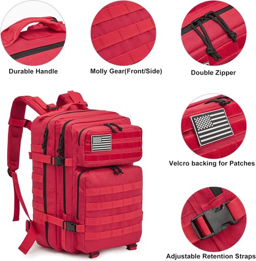 G4Free 45L Military Tactical Backpack 3 Day Assault Survival Molle Pack Bug Out Bag Travel Fishing Backpack Rucksack