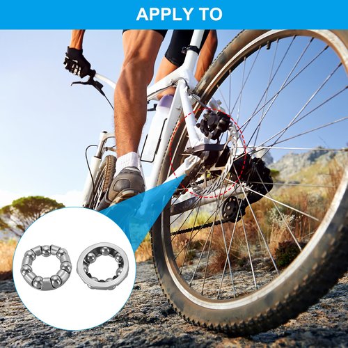 PATIKIL Bike Ball Crank Bearing 25mm x 7 Balls, 4 Pack Stainless Steel Bicycle Bearings Replacement Bike Parts Repair Accessories for Bike Front Rear, Silver