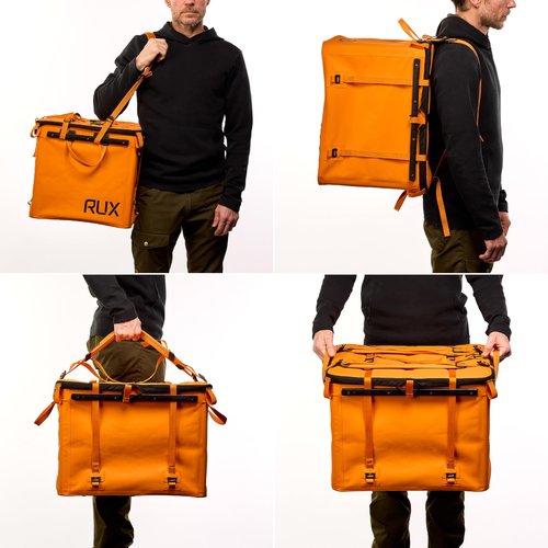 RUX 70L Collapsible Gear Box (Orange) - Modular Adventure Storage Solution For Camping Storage, Overlanding, Off-road And Van Life - Weatherproof, Durable and Multifunctional