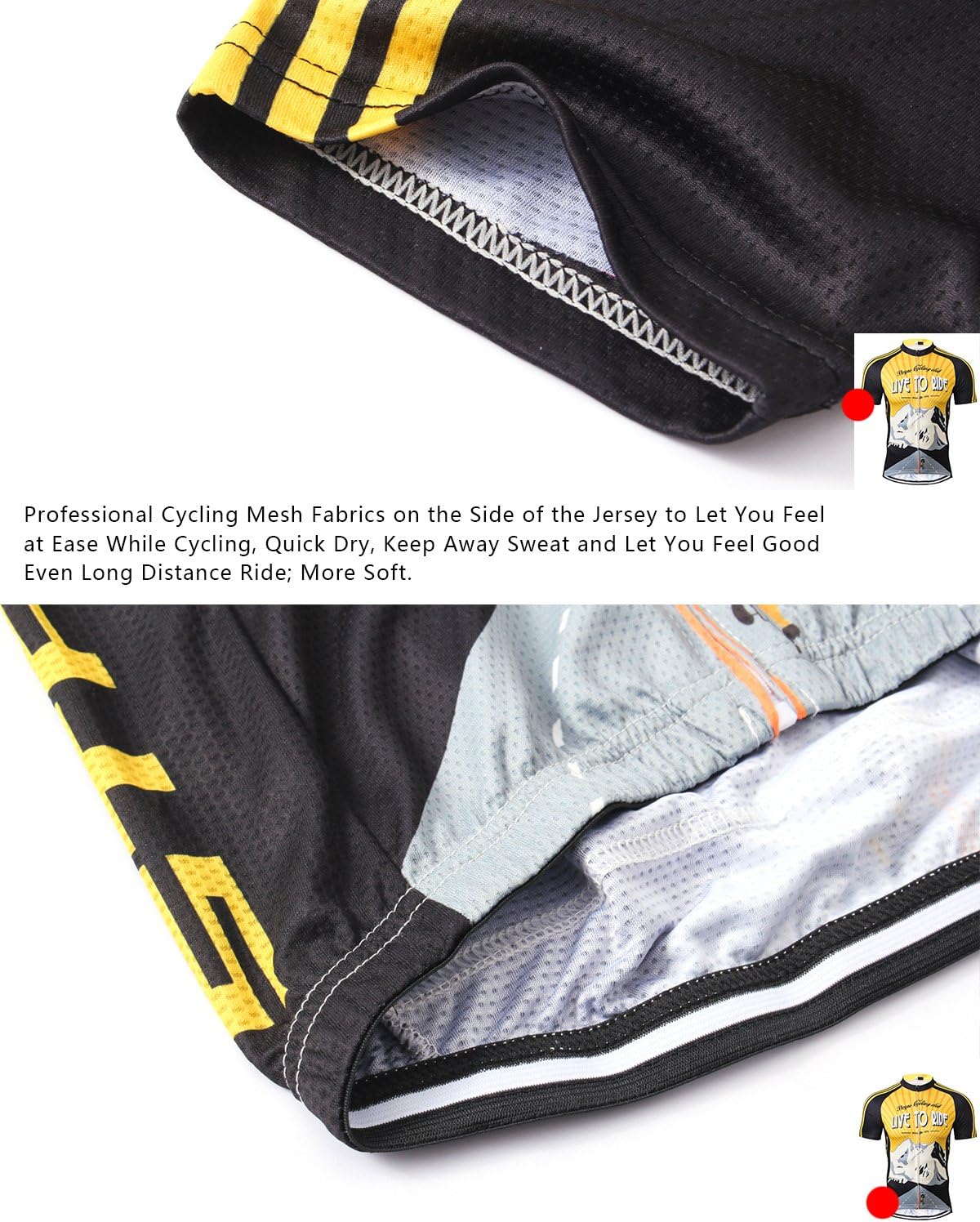 Strgao Men's Cycling Jersey Bike Short Sleeve Shirt